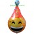 Emoticon mit Partyhut, Folienballon mit Ballongas