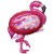 Glitzernder Pink Flamingo, irisierend, Folienballon mit Ballongas