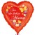 Für die liebste Mama, Roter Herzluftballon aus Folie ohne Ballongas-Helium zum Muttertag