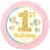 Girl 1st Birthday, Rosa und Gold, 1. Geburtstag Luftballon ohne Helium-Ballongas