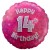 Luftballon aus Folie, Happy 14th Birthday Pink  zum 14. Geburtstag