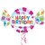 Happy Birthday Folienballon, Candy - Bonbon, mit Helium zum Geburtstag