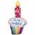 Bright Happy Birthday Cupcake Folienballon, Shape, ohne Helium zum Geburtstag