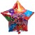 Geburtstags-Luftballon Happy Birthday Colors Stern, bunt, inklusive Helium