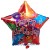 Geburtstags-Luftballon Happy Birthday Colors Stern, ohne Helium