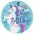 Happy Birthday Einhorn Luftballon, Folienballon ohne Ballongas