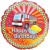 Happy Birthday Feuerwehrauto, Luftballon, Folienballon ohne Ballongas