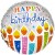 Geburtstags-Luftballon Happy Birthday Geburtstagskerzen, ohne Helium