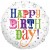 Holografischer Geburtstags-Luftballon Happy Birthday Greetings, ohne Helium