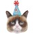 Grumpy Cat, Folienballon, This is my Party Face, mit Helium zum Geburtstag