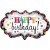 Happy Birthday Marquee Folienballon mit Helium zum Geburtstag
