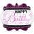 Happy Birthday, Folienballon, Shape, ohne Helium zum Geburtstag