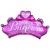 Happy Birthday Princess, Krone, pink Folienballon mit Helium zum Geburtstag