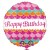 Geburtstags-Luftballon Happy Birthday, Rosa, ohne Helium