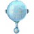 Folienballon Baby Boy Rassel, Luftballon aus Folie, zur Geburt eines Jungen, Ballon mit Helium