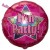 Hen Party, holografischer Luftballon in Pink mit Ballongas-Helium, Junggesellinnenabschied