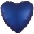 Herzluftballon aus Folie, Marineblau, Matt, Satinglanz, Satin Luxe (heliumgefüllt)