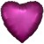 Herzluftballon aus Folie, Granatapfel Pink, Matt, Satinglanz, Satin Luxe (heliumgefüllt)