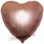 Herzluftballon aus Folie, Rosegold, Matt, Satinglanz, Satin Luxe (heliumgefüllt)