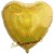 Herzluftballon aus Folie, Gold, holografisch (heliumgefüllt)