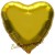 Herzluftballon aus Folie, Gold (ungefüllt)