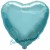 Herzluftballon aus Folie, Himmelblau (heliumgefüllt)