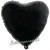 Herzluftballon aus Folie, Schwarz (heliumgefüllt)