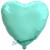 Herzluftballon aus Folie, Türkis (heliumgefüllt)