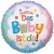 Hurra! Das Baby ist da! Rund-Luftballon ohne Helium zu Babyparty, Geburt und Taufe