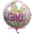 Luftballon zu Geburt, Taufe, Babyparty, It's a Baby Girl, ohne Helium-Ballongas