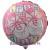 Luftballon zu Geburt und Taufe eines Mädchens, It's a Girl Babyschuhe, ohne Ballongas Helium