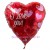 I Love You, Red Hearts, großer Luftballon, ohne Helium