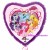 Jumbo Luftballon, Herz My Little Pony mit Rahmen aus Federn, Folienballon mit Ballongas