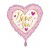 I Love You  Rosa,  Herzluftballon mit kleinen Herzen, inklusive Helium