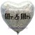 Mr & Mrs Herz mit Ornamenten, Folienballon, inklusive Helium-Ballongas