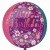 Luftballon Orbz Happy Birthday Blumen, Folienballon ohne Ballongas