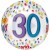 Luftballon Orbz zum 30. Geburtstag, Happy Birthday Rainbow 30, ohne Helium 