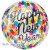 Silvester-Luftballon aus Folie, Orbz Happy New Year Konfetti, Folienballon mit Ballongas