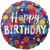 Party Dots Happy Birthday, Luftballon mit Ballongas zum Geburtstag