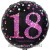 Luftballon aus Folie, Pink Celebration 18, zum 18. Geburtstag, mit Helium