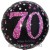 Luftballon aus Folie, Pink Celebration 70, zum 70. Geburtstag, mit Helium