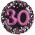 Pink Celebration Jumbo 3D zum 30. Geburtstag, Jumbo-Folienballon mit Ballongas