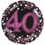 Pink Celebration Jumbo 3D zum 40. Geburtstag, Jumbo-Folienballon mit Ballongas