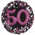 Pink Celebration Jumbo 3D zum 50. Geburtstag, Jumbo-Folienballon mit Ballongas