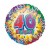 Luftballon Geburtstag 40. Folienballon Holografisch (heliumgefüllt)