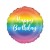Geburtstags-Luftballon Happy Birthday Regenbogen, inklusive Helium