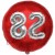 Luftballon Jumbo 3D, Silber und Rot  zum 82. Geburtstag, Jumbo-Folienballon mit Ballongas