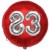 Luftballon Jumbo 3D, Silber und Rot  zum 83. Geburtstag, Jumbo-Folienballon mit Ballongas