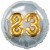Jumbo 3D Luftballon, Gold und Silber  zum 83. Geburtstag, Jumbo-Folienballon mit Ballongas