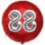 Luftballon Jumbo 3D, Silber und Rot  zum 88. Geburtstag, Jumbo-Folienballon mit Ballongas
